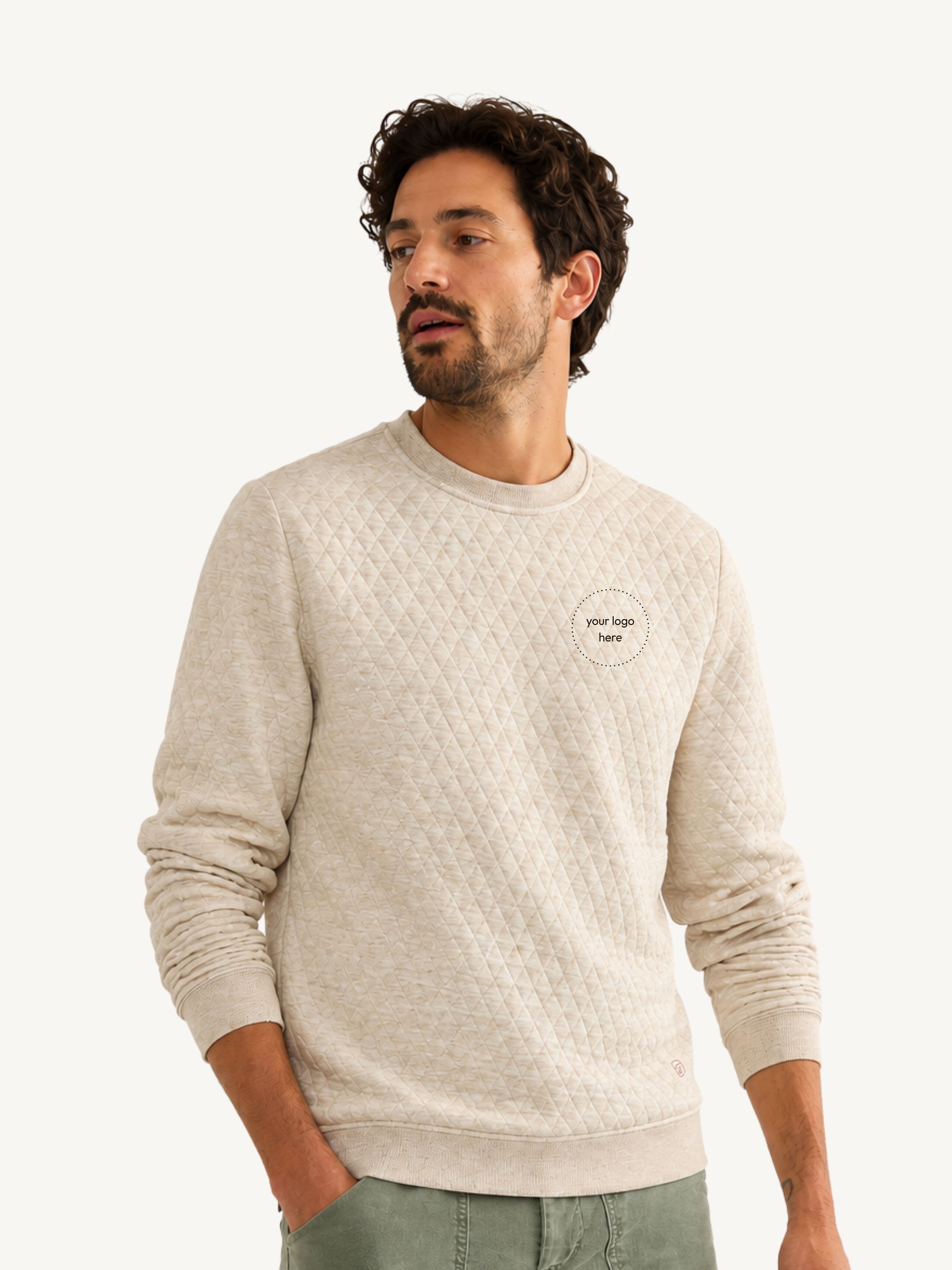 Marine Layer Men's Corbet Quilted Crew Pullover