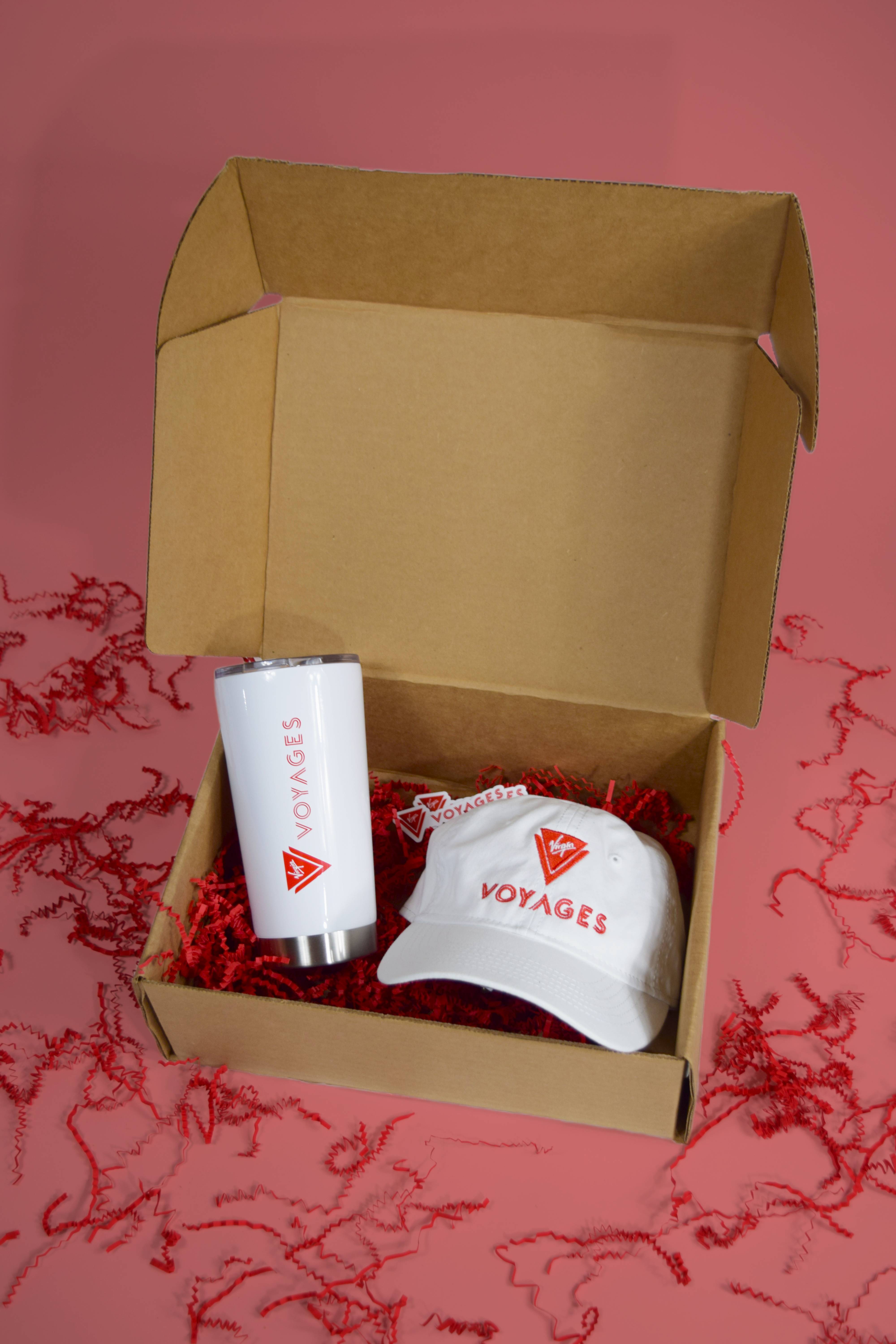 Virgin Voyages branded merch pack